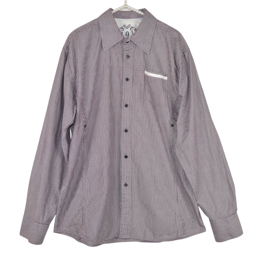 191 UNLIMITED | Mens Maroon XL long  Sleeve shirt